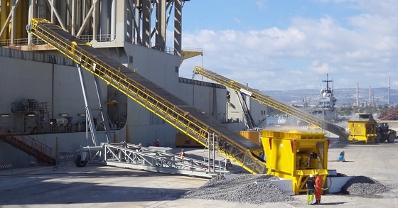 Unité centrale embarquant le mobile résistant de gravier de sable du convoyeur à bande 15Kw B1600