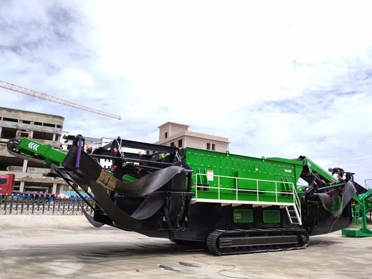 convoyeur concret portatif mobile de la machine 180 TPH de broyeur de la chenille 50Kw
