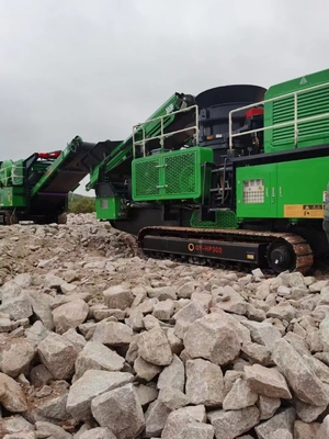 Machine mobile de broyeur de chenille de chaux, broyeur portatif de cône de voie de carrière